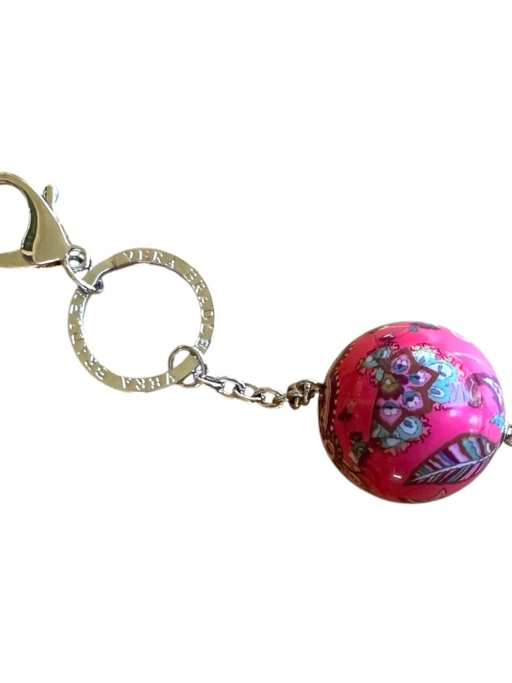 Vera Bradley Call Me Coral Carry it All Wristlet Wallet & Have a Ball Keychain - Picture 7 of 9